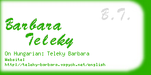 barbara teleky business card